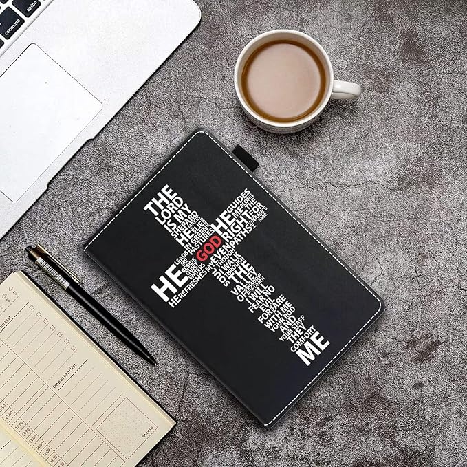 Case for Amazon Kindle Fire HD 10 &amp 10 Plus Tablet 10.1 (13th/11th Generation 2023/2021 Release) - PU Leather Folio Case with Smart Auto Wake/Sleep God Jesus Christian Cross