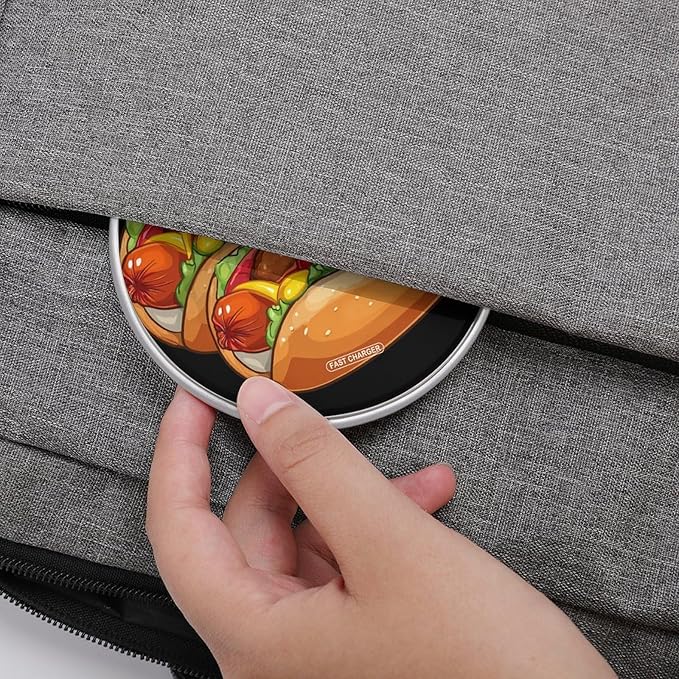 Hot Dog Hotdog Meatbal Buns Phone Charger Magnetic Charging Pad Anti-Slip with USB Cable