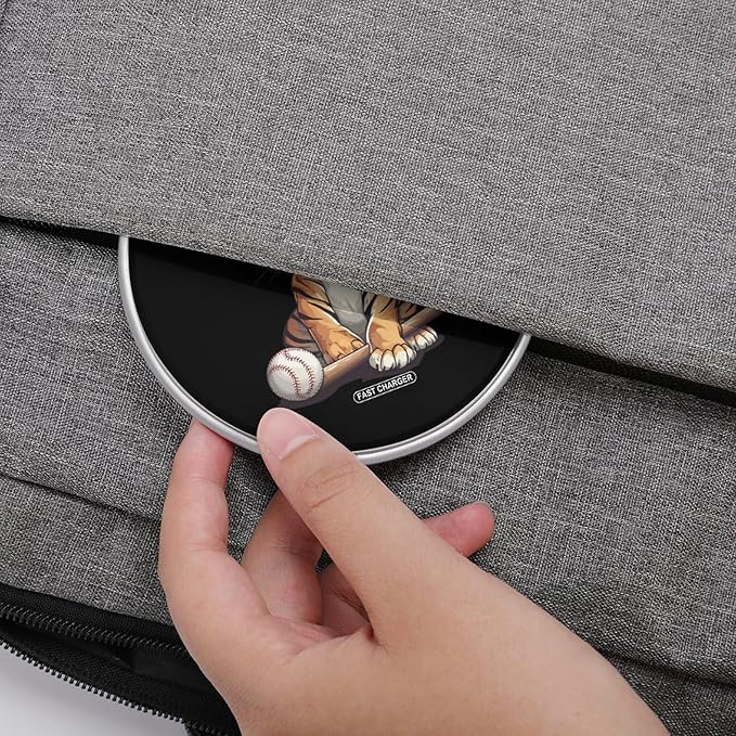 Tiger Baseball Wireless Charger Anti-Slip Wireless Charging Pad Slim Charger Mat for Men Women