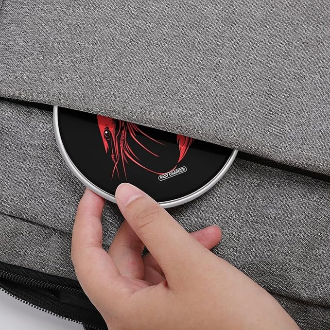 Red Shrimp Wireless Charger Anti-Slip Wireless Charging Pad Slim Charger Mat for Men Women