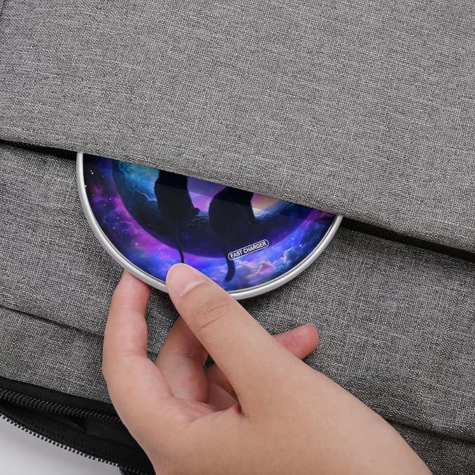 Cat Butterflies Moon Wireless Charger Anti-Slip Wireless Charging Pad Slim Charger Mat for Men Women