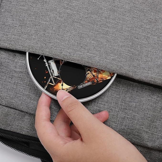 Drummer Wireless Charger Fast Wireless Charging Pad with USB Cable 10W Anti-Slip Magnetic Wireless Charger Portable Slim Charger Puck Travel Charging Station