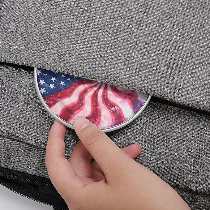 USA Flag Tie-dye Wireless Charger Anti-Slip Wireless Charging Pad Slim Charger Mat for Men Women