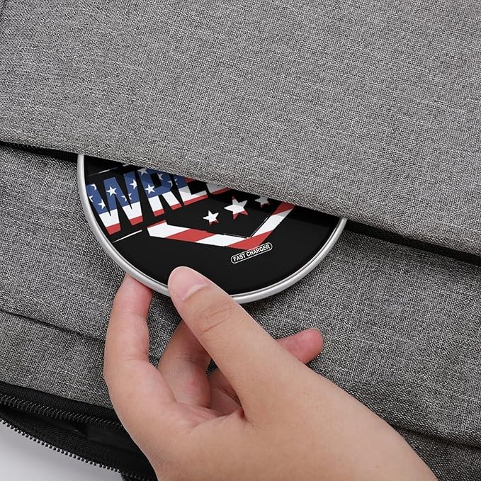 U.S.A. Flag Wrestling Phone Charger Magnetic Charging Pad Anti-Slip with USB Cable