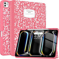 Soke Case for New iPad Pro 13 Inch (M5/M4 2025/2024 Release) with Pencil Holder Trifold Stand Shockproof [Support Apple Pencil Charging + Auto Wake/Sleep] Soft TPU Back Cover Book Watermelon