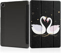 DONGKE Case for Samsung Galaxy Tab A11 Plus A11+ 11 inch (2025/2026) &amp Tab A9 Plus A9+ 11 inch (2024/2023) Slim Smart Stand Cover with Translucent Hard Back Auto Wake/Sleep - Cute Swans