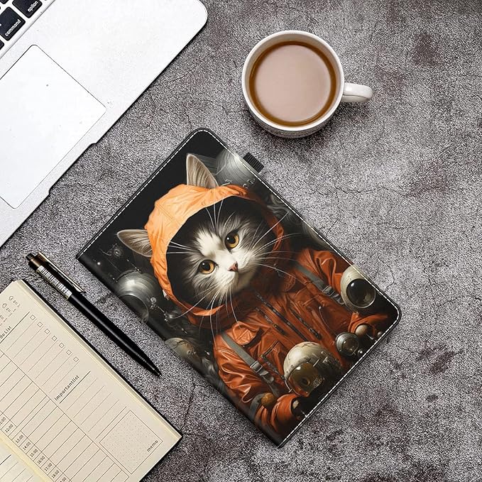 Case for All-New Amazon Kindle Fire HD 10 and Fire HD 10 Plus Tablet (13th/11th Generation 2023/2021 Release) 10.1 Slim Folding Stand Cover with Auto Wake/Sleep Cute Cat