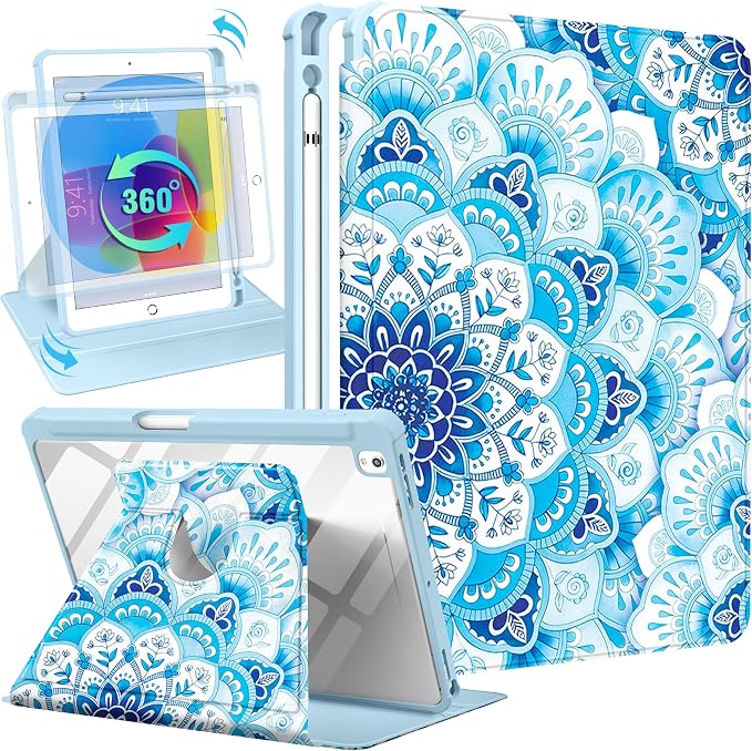 3-for iPad 789-Flower Blue