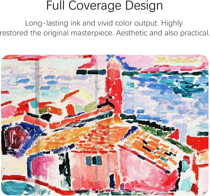 Berkin Arts Compatible with iPad mini 4th/5th Generation (7.9 Inch) Case 2019 2018 2017 2016 2015 Folio Case Premium Leather Cover Fauvism Vibrant Expressive Colorful (View of Collioure by Matisse)