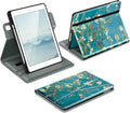 DTTO for iPad 6th / 5th Generation 9.7 Inch (2018/2017) iPad Air 2 / Air 1 Case 360 Degree Rotating Premium Leather Folio Stand Cover with Pencil Holder Blossom