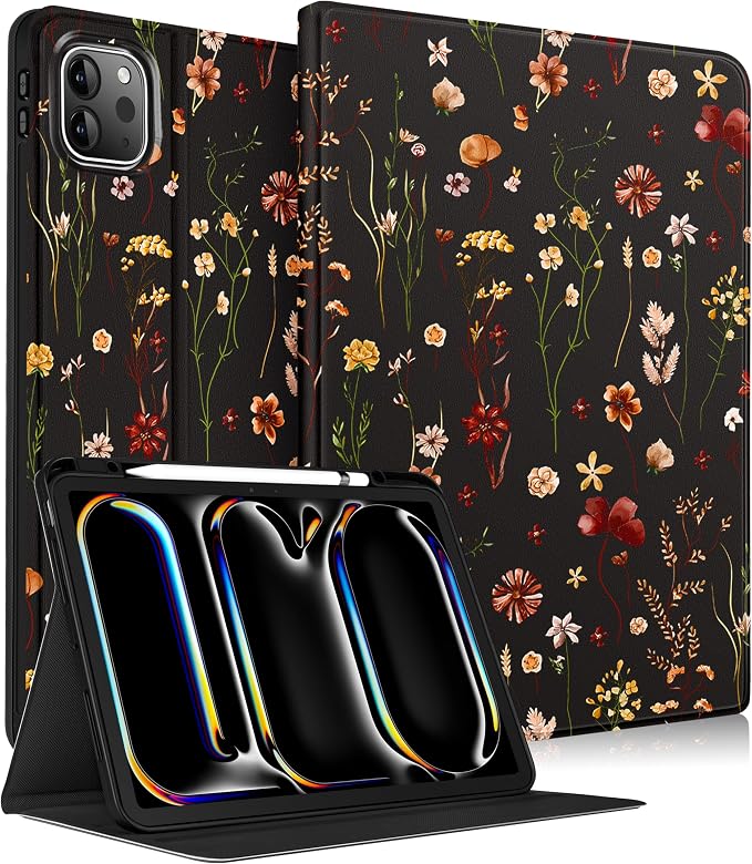 Black Retro Flower