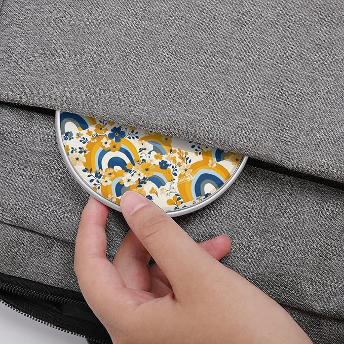 Rainbow and Floral Wireless Charger Anti-Slip Wireless Charging Pad Slim Charger Mat for Men Women
