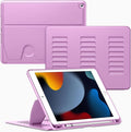 VIKESI Case for iPad 9th / 8th / 7th Generation 10.2 inch (2021/2020/2019 Released)Multiple Angles Magnetic Stand CoverShockproof BackPencil Holderand Auto Sleep/WakePurple