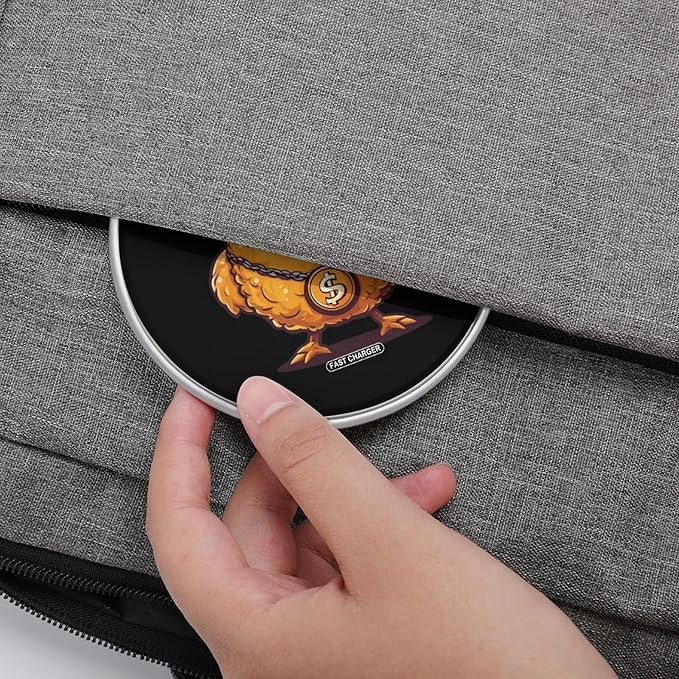 Fried Chicken Dollar Wireless Charger Anti-Slip Wireless Charging Pad Slim Charger Mat for Men Women