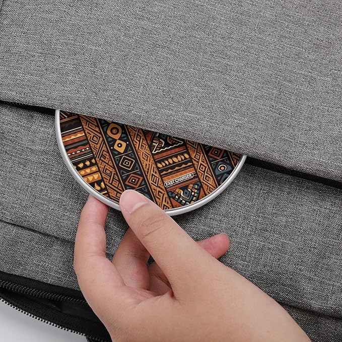 Traditional African Design Pattern Wireless Charger Fast Wireless Charging Pad with USB Cable 10W Anti-Slip Magnetic Wireless Charger Portable Slim Charger Puck Travel Charging Station