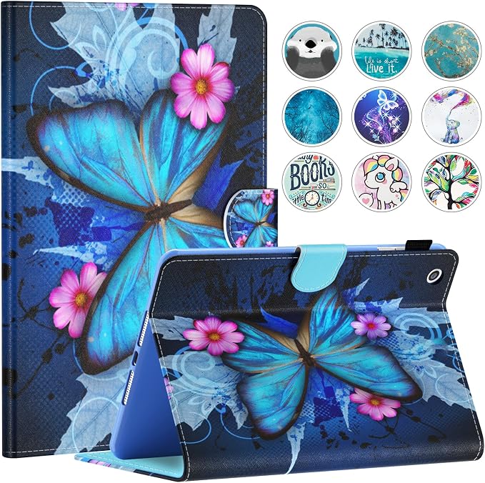 01 Blue Butterfly & Pink Flower