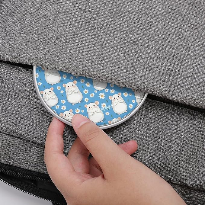 Cute Cartoon Hamsters Wireless Charger Anti-Slip Wireless Charging Pad Slim Charger Mat for Men Women