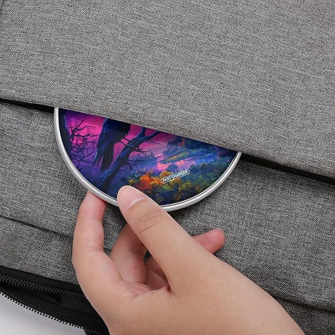 Crow Print Wireless Charger Anti-Slip Wireless Charging Pad Slim Charger Mat for Men Women