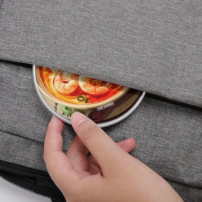 Tom Yum Goong Soup Shrimp Oysters Fast Portable Charger 10W Funny Graphic Phone Charging Pad with USB Cable