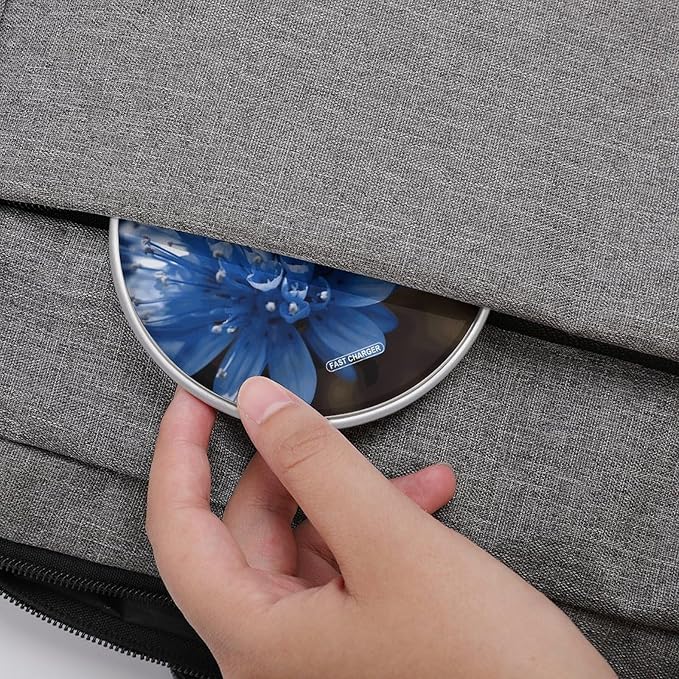 Blue Flower Bee Wireless Charger Fast Wireless Charging Pad with USB Cable 10W Anti-Slip Magnetic Wireless Charger Portable Slim Charger Puck Travel Charging Station