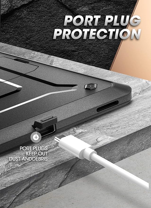 SUPCASE UB Pro Series Case for Galaxy Tab S6 with Built-in Screen Protector Full-Body Rugged Kickstand Protective Case for Galaxy Tab S6 10.5 Inch Model SM-T860/T865/T867 2019 Release (Black)