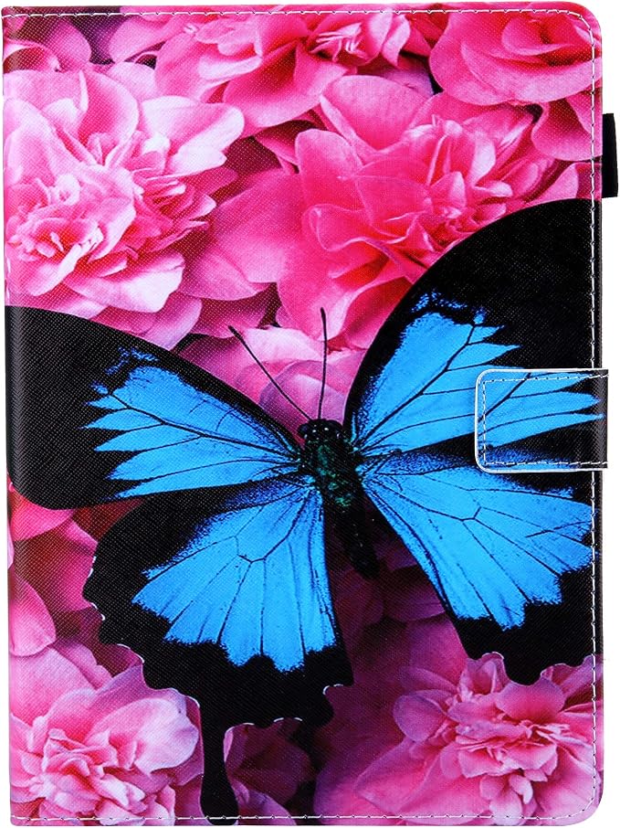 06# Blue Butterfly Red Flower