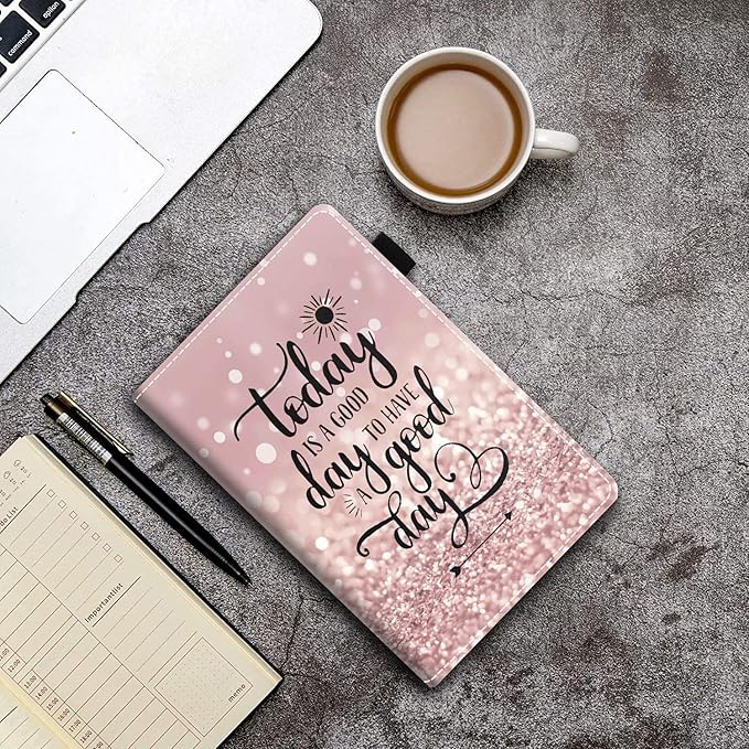 Case for All-New Kindle Fire 7 Tablet (7 12th Generation 2022 Release) - PU Leather Folio Case with Smart Auto Wake/Sleep Today is a Good Day to Have a Good Day Inspirational Quote