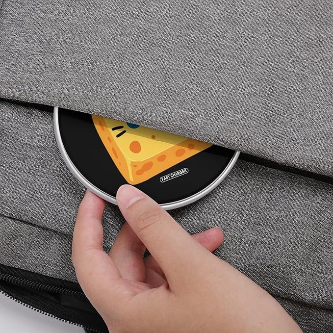 Cheese Cat Head Fast Portable Charger 10W Funny Graphic Phone Charging Pad with USB Cable