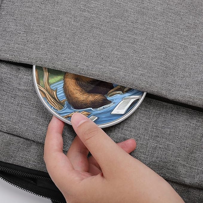 Busy Beaver Cartoon Wireless Charger Fast Wireless Charging Pad with USB Cable 10W Anti-Slip Magnetic Wireless Charger Portable Slim Charger Puck Travel Charging Station