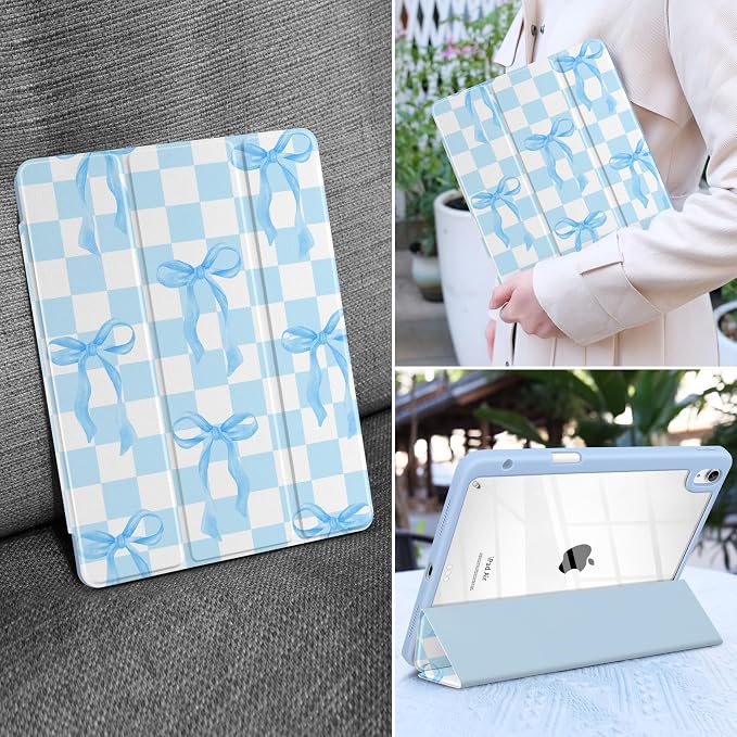 Blue&White Checkers&Bows