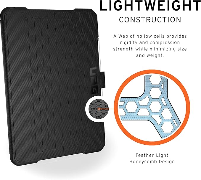URBAN ARMOR GEAR UAG Designed for iPad 10.2 Case Black 9th Generation 2021 8th Gen 2020 Rugged Heavy Duty Protective Durable Folio Cover &amp Kick Stand w/Pencil Stylus Holder Metropolis Series