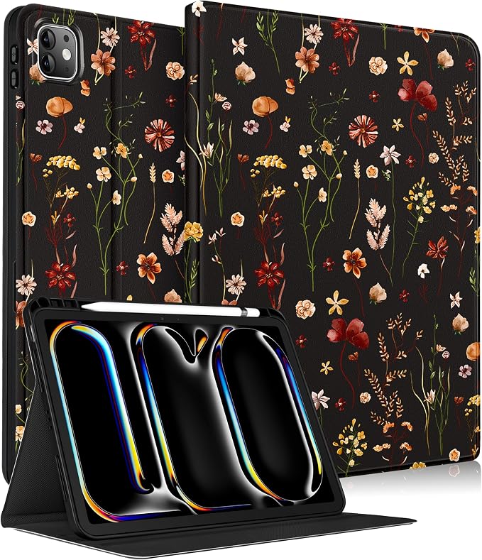 Black Retro Flower