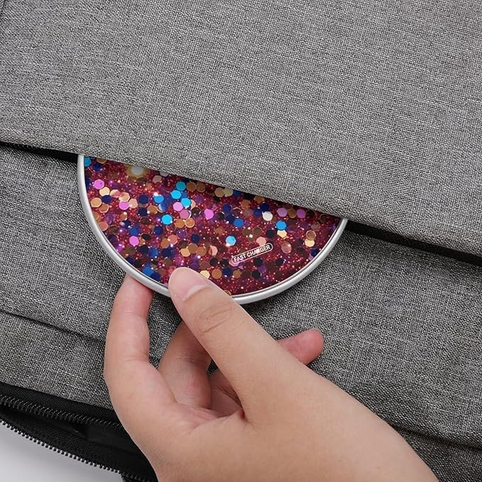 Glitter Pattern Wireless Charger Fast Wireless Charging Pad with USB Cable 10W Anti-Slip Magnetic Wireless Charger Portable Slim Charger Puck Travel Charging Station