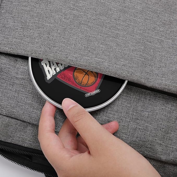 Love Heart Basketball Lover Phone Charger Magnetic Charging Pad Anti-Slip with USB Cable