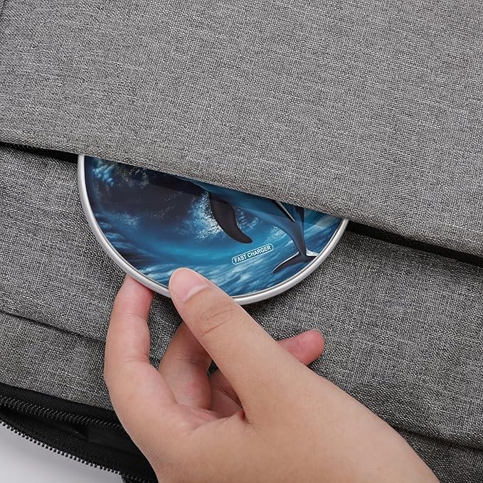 Dolphin Earth Wireless Charger Fast Wireless Charging Pad with USB Cable 10W Anti-Slip Magnetic Wireless Charger Portable Slim Charger Puck Travel Charging Station