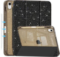 Tuiklol Sparkly Case for iPad (A16 Chip) 11th Gen 11 inch 2025 / iPad 10th Gen 10.9 inch 2022 Built in Pencil Holder with Glitter Clear Back Shell Cover Trifold Stand Auto Wake/Sleep Sparkly-Black