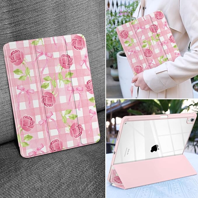 Roses&Bows&Watercolor Plaid