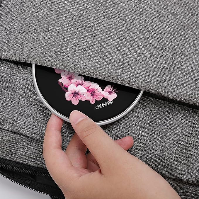 Cherryflowers Butterfly Wireless Charger Anti-Slip Wireless Charging Pad Slim Charger Mat for Men Women