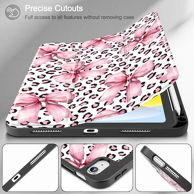 Pink Leopard bow