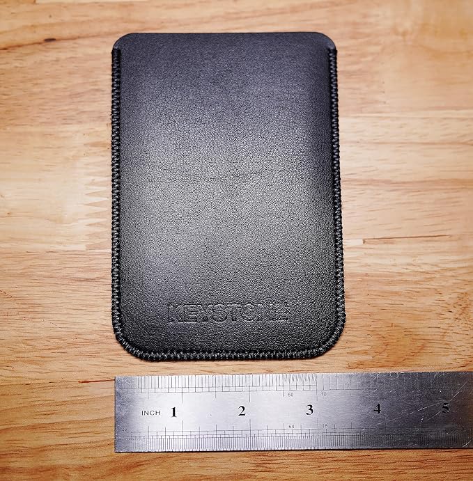 Keystone Crypto Hardware Wallet Pouch Black PU Leather Case Premium Protective Case Suitable for Keystone Pro and Keystone Essential