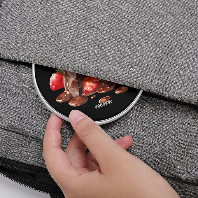 Strawberry Chocolate Flowing Fast Portable Charger 10W Funny Graphic Phone Charging Pad with USB Cable