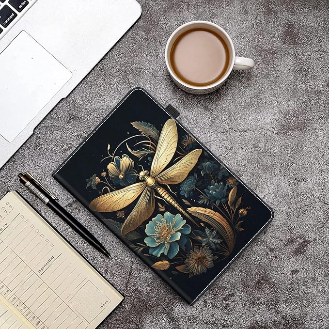 Case for All-New Amazon Kindle Fire HD 10 and Fire HD 10 Plus Tablet (13th/11th Generation 2023/2021 Release) 10.1 Slim Folding Stand Cover with Auto Wake/Sleep Dragonfly