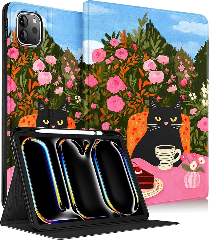 Black Cat and Floral