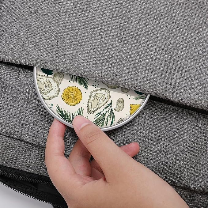 Oysters Shells Lemon Rosemary Phone Charger Magnetic Charging Pad Anti-Slip with USB Cable