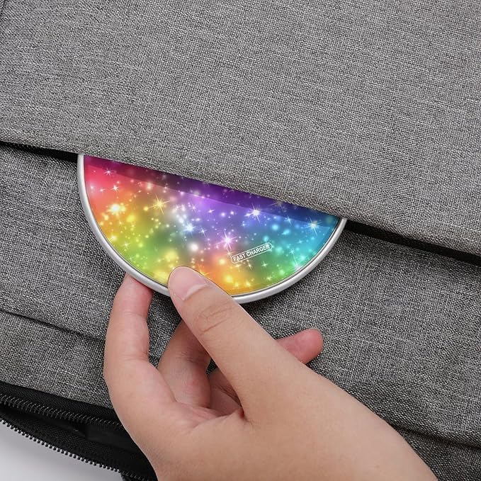 Colorful Fireworks Rainbow Stars Phone Charger Magnetic Charging Pad Anti-Slip with USB Cable