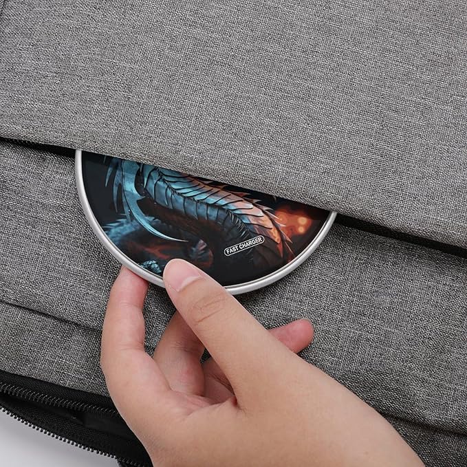 Dragon Wireless Charger Fast Wireless Charging Pad with USB Cable 10W Anti-Slip Magnetic Wireless Charger Portable Slim Charger Puck Travel Charging Station