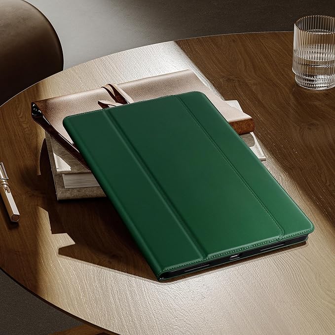 auaua Case for iPad (A16) 11th Generation 11 Inch 2025 iPad 10th Generation 10.9 Inch 2022 with Pencil Holder and Pocket Typing Angle Muti-Stand Magnetic Closure Auto Sleep/Wake (Green)