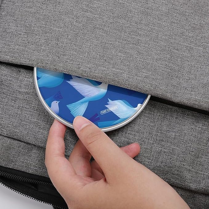 Pigeons Blue Geometry Phone Charger Magnetic Charging Pad Anti-Slip with USB Cable