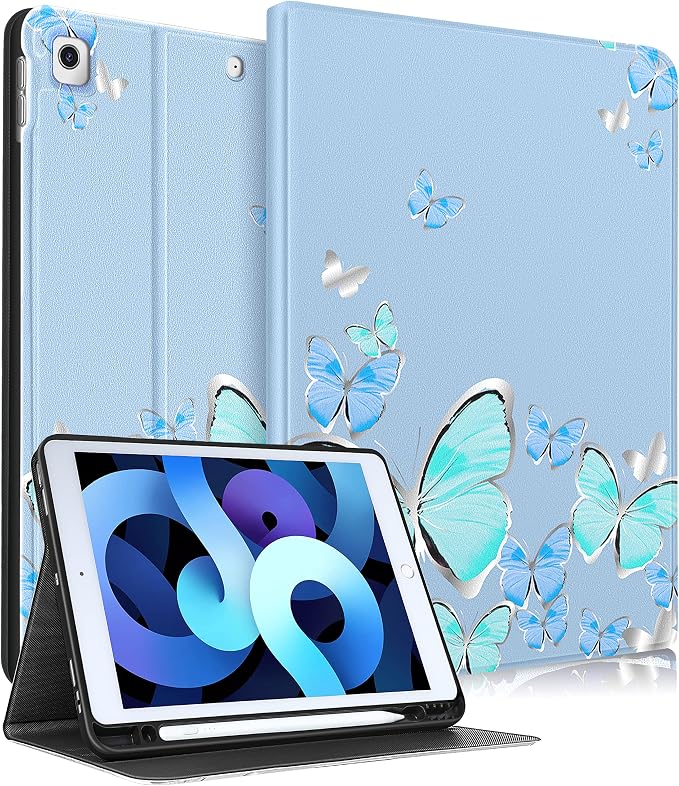 for ipad 9/8/7th-Blue Butterfly