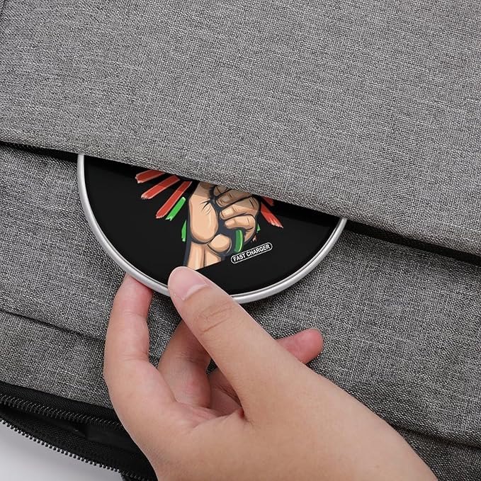 Hand Clover Italian Flag Wireless Charger Anti-Slip Wireless Charging Pad Slim Charger Mat for Men Women